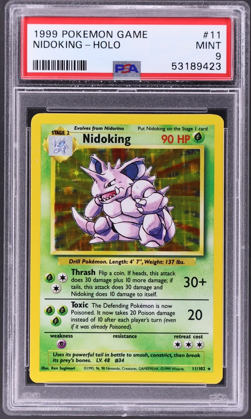 1999 Pokemon Game #11 Nidoking-Holo