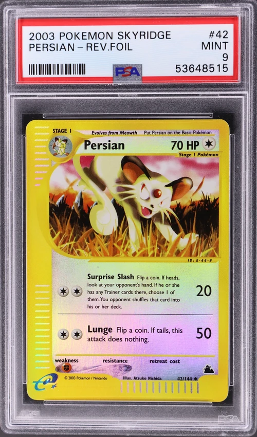 2003 Pokemon Skyridge #42 Persian-Reverse Foil