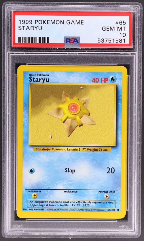 1999 Pokemon Game #65 Staryu