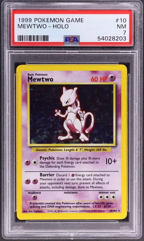 1999 Pokemon Game #10 Mewtwo-Holo