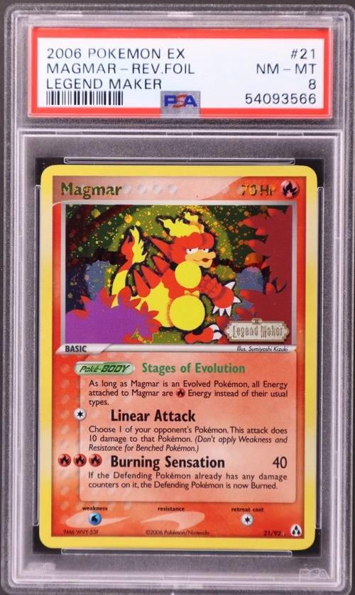 2006 Pokemon Ex Legend Maker #21 Magmar-Reverse Foil
