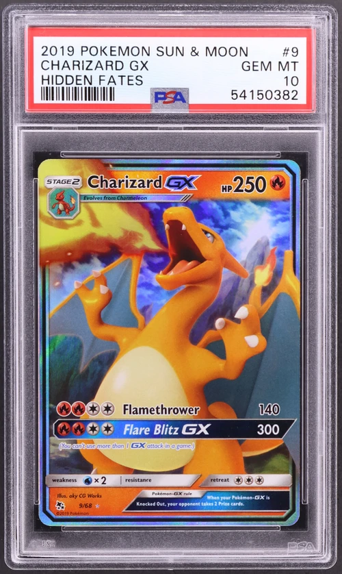 2019 Pokemon Sun & Moon Hidden Fates #9 Charizard Gx