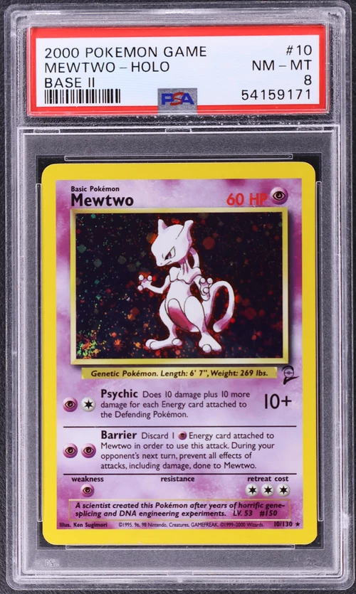 2000 Pokemon Game Base II #10 Mewtwo-Holo