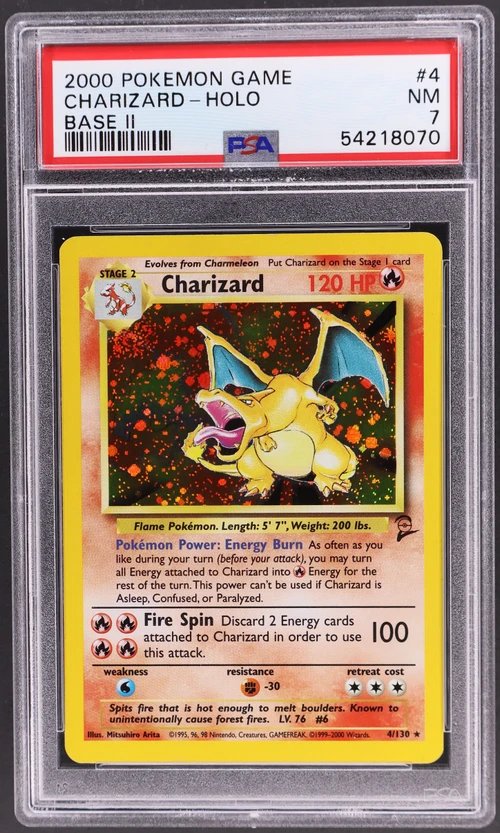 2000 Pokemon Game Base II #4 Charizard-Holo (PSA 7)