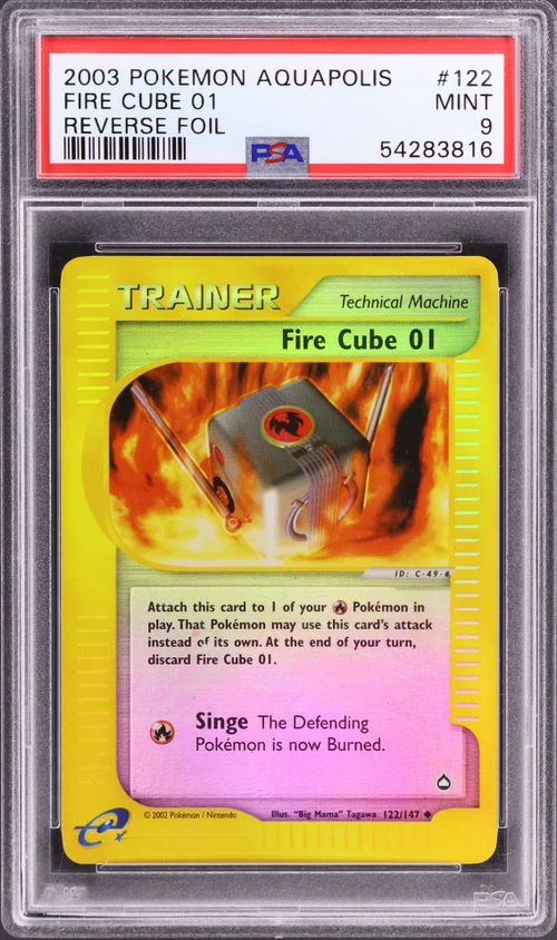 2003 Pokemon Aquapolis #122 Fire Cube 01-Reverse Foil
