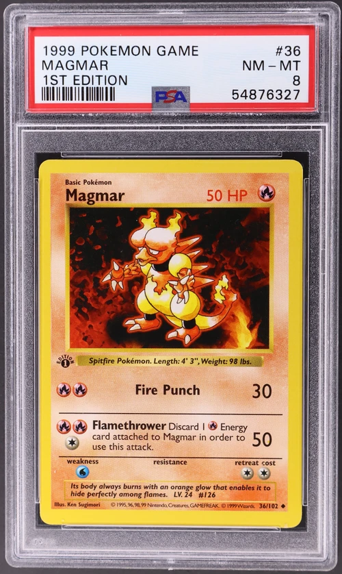 1999 Pokemon Game #36 Magmar 1st Edition