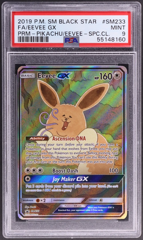 2019 Pokemon Sm Black Star Promo #SM233 Full Art / Eevee Gx Pikachu-Gx & Eevee-Gx Special Collection