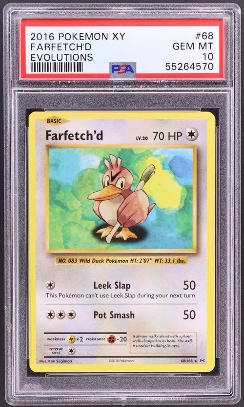 2016 Pokemon Xy Evolutions #68 Farfetch'd