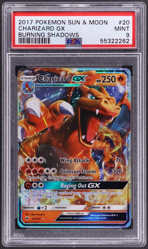 2017 Pokemon Sun & Moon Burning Shadows #20 Charizard Gx