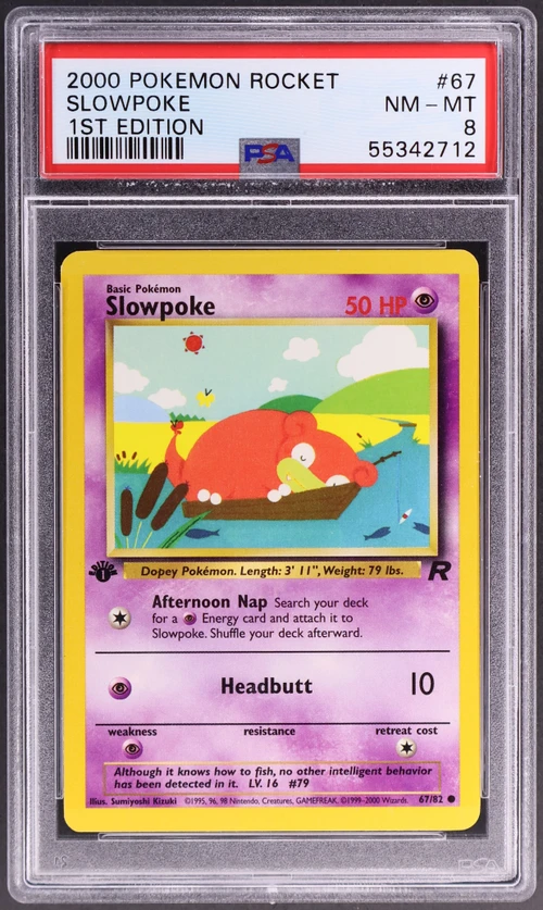 2000 Pokemon Rocket #67 Slowpoke 1st Edition