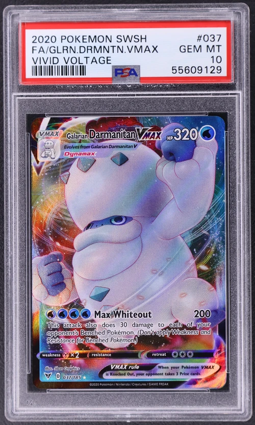 2020 Pokemon Sword & Shield VIVID Voltage #037 Full Art / Galarian Darmanitan Vmax
