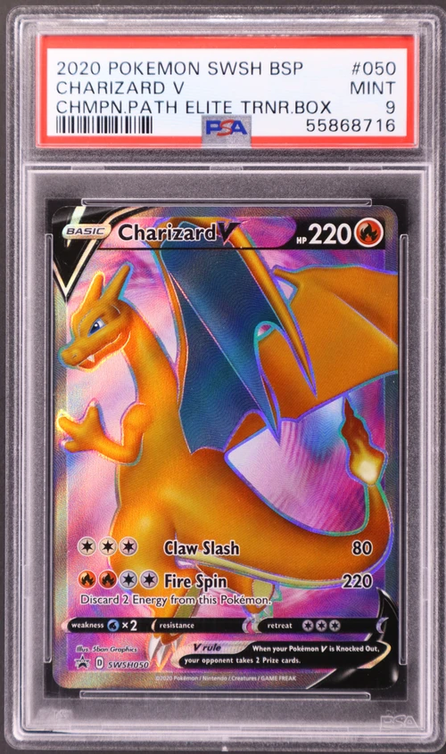 2020 Pokemon Swsh Black Star Promo #050 Charizard V Champion's Path Elite Trainer Box