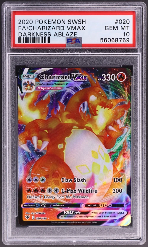 2020 Pokemon Sword & Shield Darkness Ablaze #020 Full Art / Charizard Vmax