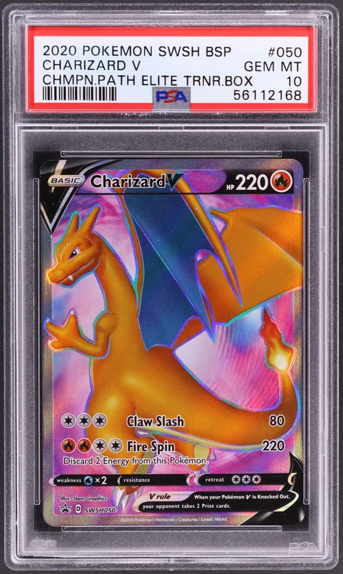 2020 Pokemon Swsh Black Star Promo #050 Charizard V Champion's Path Elite Trainer Box