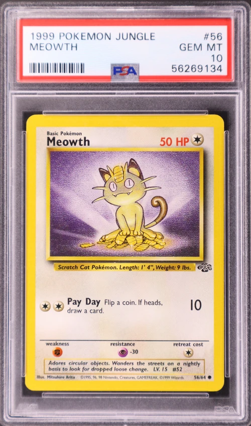 1999 Pokemon Jungle #56 Meowth
