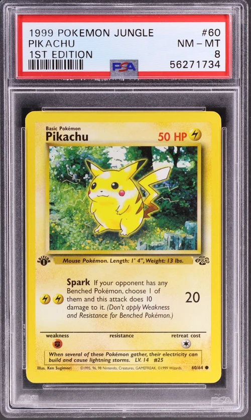 1999 Pokemon Jungle #60 Pikachu 1st Edition