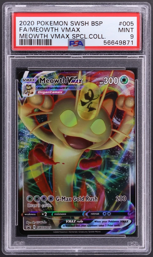 2020 Pokemon Swsh Black Star Promo #005 Full Art / Meowth Vmax Meowth Vmax Special Collection