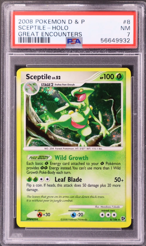 2008 Pokemon Diamond & Pearl Great Encounters #8 Sceptile-Holo