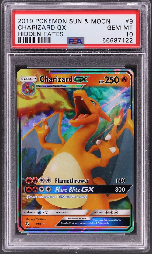 2019 Pokemon Sun & Moon Hidden Fates #9 Charizard Gx