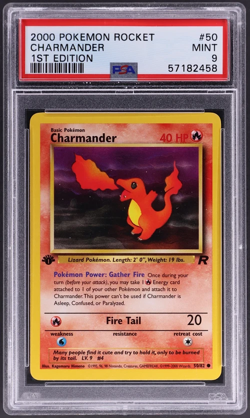 2000 Pokemon Rocket #50 Charmander 1st Edition