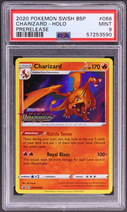 2020 Pokemon Swsh Black Star Promo #066 Charizard-Holo Prerelease