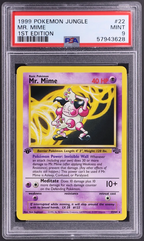 1999 Pokemon Jungle #22 Mr. Mime 1st Edition