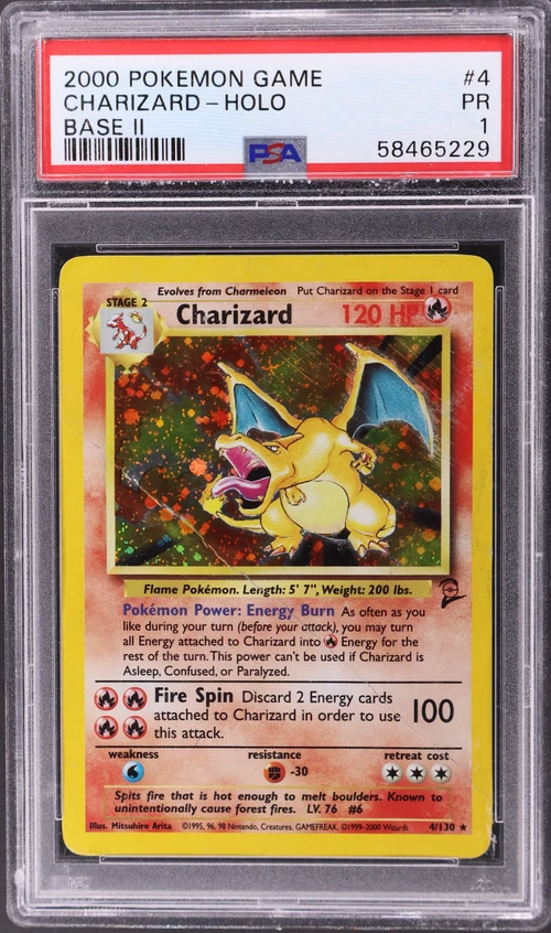 2000 Pokemon Game Base II #4 Charizard-Holo