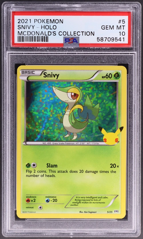 2021 Pokemon Mcdonald's Collection #5 Snivy-Holo