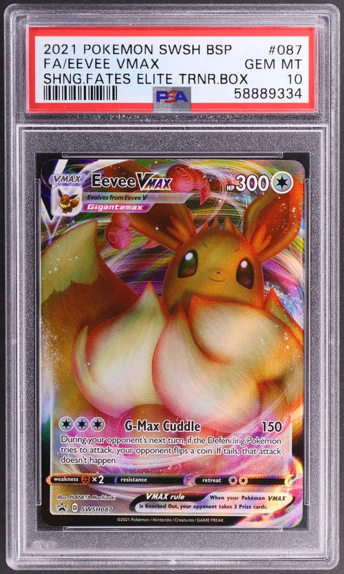 2021 Pokemon Swsh Black Star Promo #087 Full Art / Eevee Vmax Shining Fates Elite Trainer Box