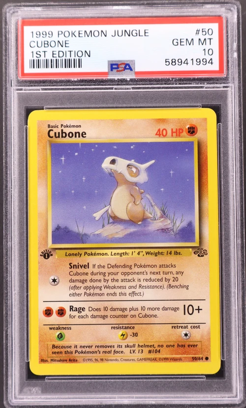1999 Pokemon Jungle #50 Cubone 1st Edition