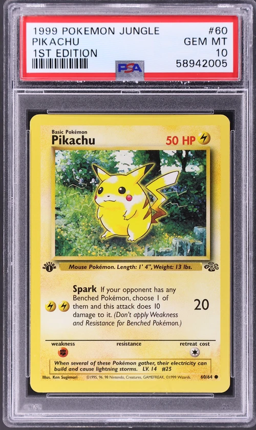 1999 Pokemon Jungle #60 Pikachu 1st Edition