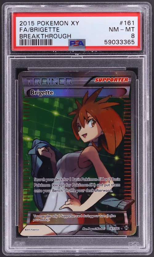 2015 Pokemon Xy Breakthrough #161 Full Art / Brigette