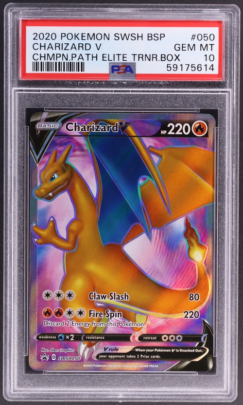 2020 Pokemon Swsh Black Star Promo #050 Charizard V Champion's Path Elite Trainer Box