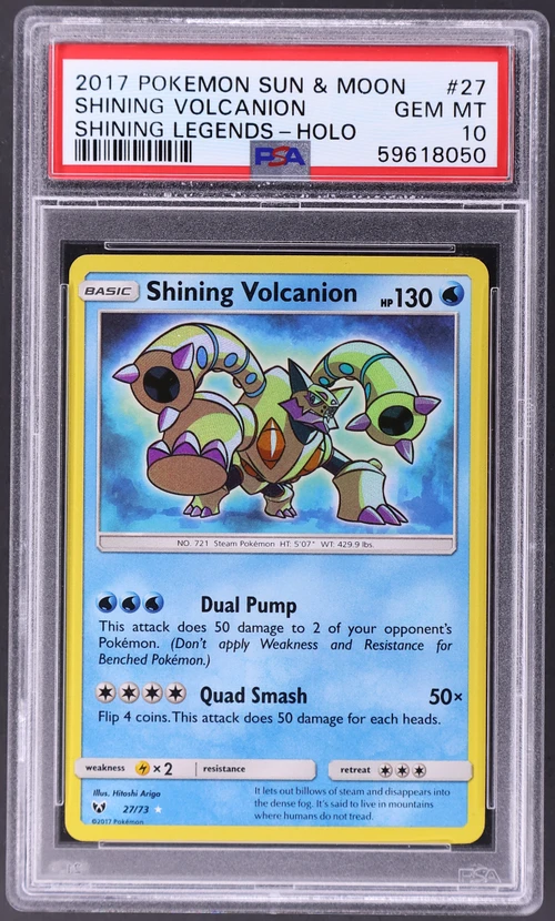 2017 Pokemon Sun & Moon Shining Legends #27 Shining Volcanion-Holo