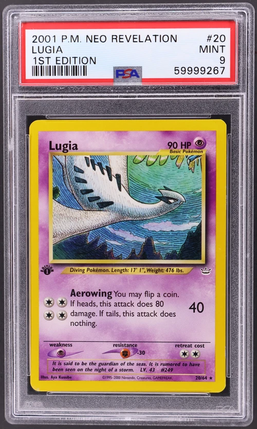 2001 Pokemon Neo Revelation #20 Lugia 1st Edition