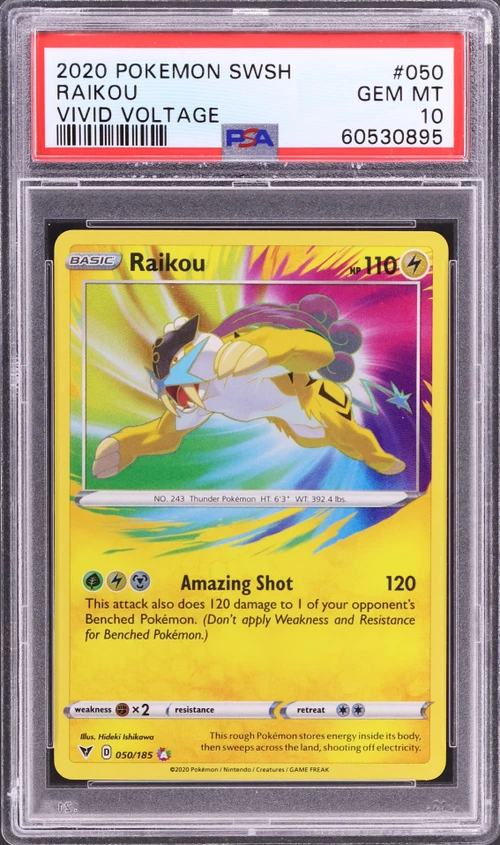 2020 Pokemon Sword & Shield VIVID Voltage #050 Raikou