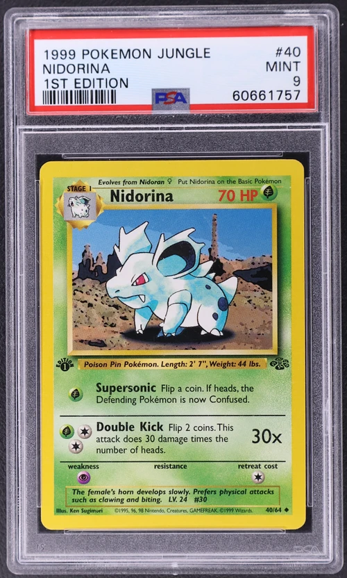 1999 Pokemon Jungle #40 Nidorina 1st Edition