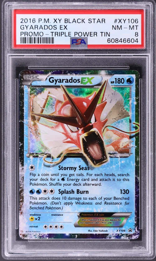2016 Pokemon Xy Black Star Promo #XY106 Gyarados Ex Triple Power Tin