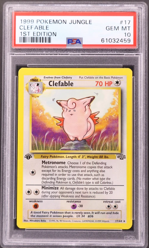 1999 Pokemon Jungle #17 Clefable 1st Edition