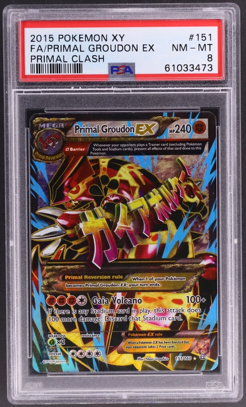 2015 Pokemon Xy Primal Clash #151 Full Art / Primal Groudon Ex