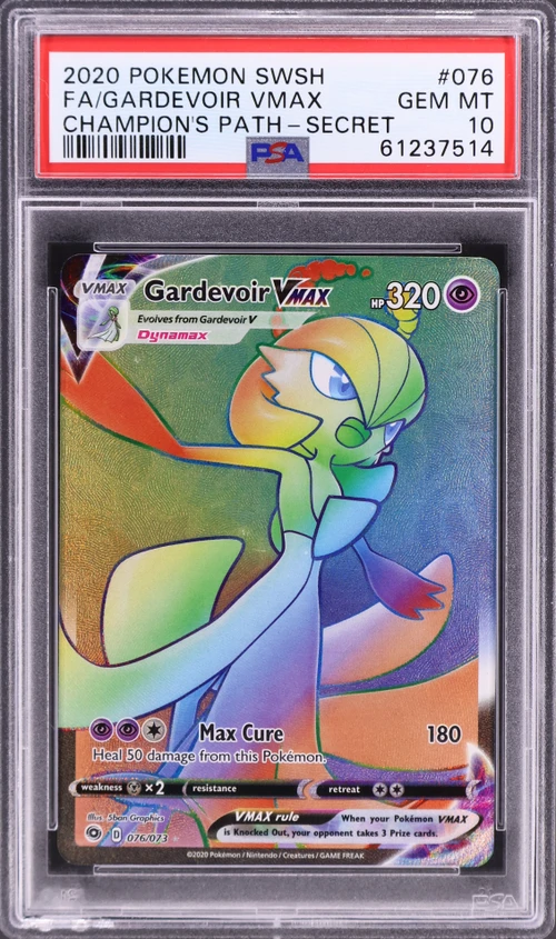 2020 Pokemon Sword & Shield Champion's Path #076 Full Art / Gardevoir Vmax Secret
