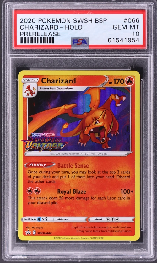 2020 Pokemon Swsh Black Star Promo #066 Charizard-Holo Prerelease
