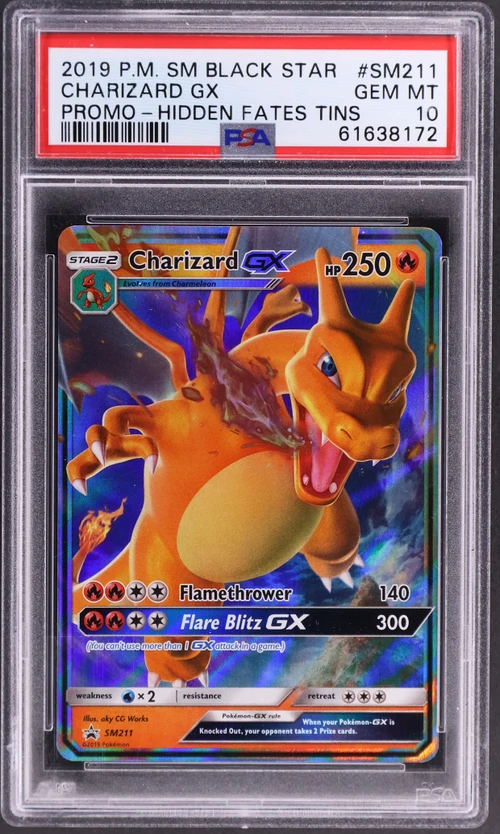 2019 Pokemon Sm Black Star Promo #SM211 Charizard Gx Hidden Fates Tins