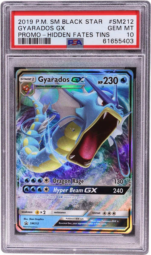 2019 Pokemon Sm Black Star Promo #SM212 Gyarados Gx Hidden Fates Tins