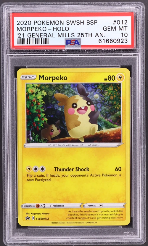 2020 Pokemon Swsh Black Star Promo #012 Morpeko-Holo 2021 General Mills 25th Anniversary