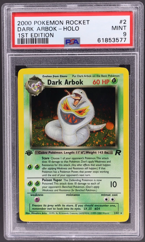2000 Pokemon Rocket #2 Dark Arbok-Holo 1st Edition