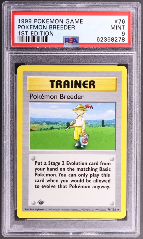 1999 Pokemon Game #76 Pokemon Breeder 1st Edition