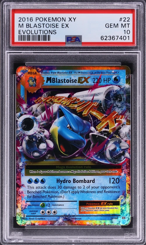 2016 Pokemon Xy Evolutions #22 M Blastoise Ex