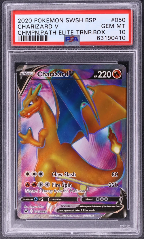 2020 Pokemon Swsh Black Star Promo #050 Charizard V Champion's Path Elite Trainer Box