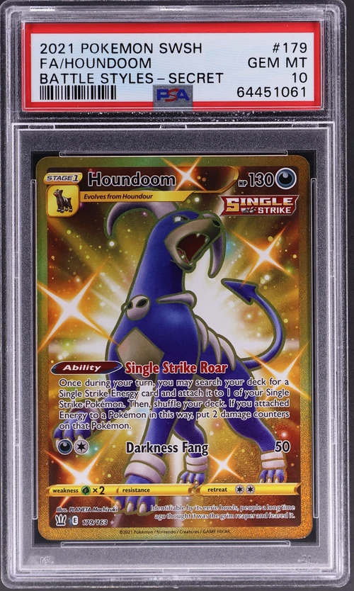 2021 Pokemon Sword & Shield Battle Styles #179 Full Art / Houndoom Secret